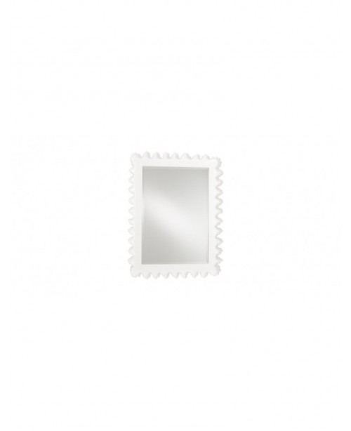 White fan-shaped coral mirror