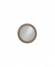 Classic simple round leather mirror