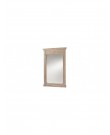 Vintage oak barrel-shaped floor mirror