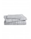 Black stripe sheet set, white