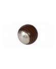 Dark brown ribbed ball